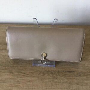 FENDI ROMA By The Way Taupe Calfskin Long Wallet Clutch Organizer EUC